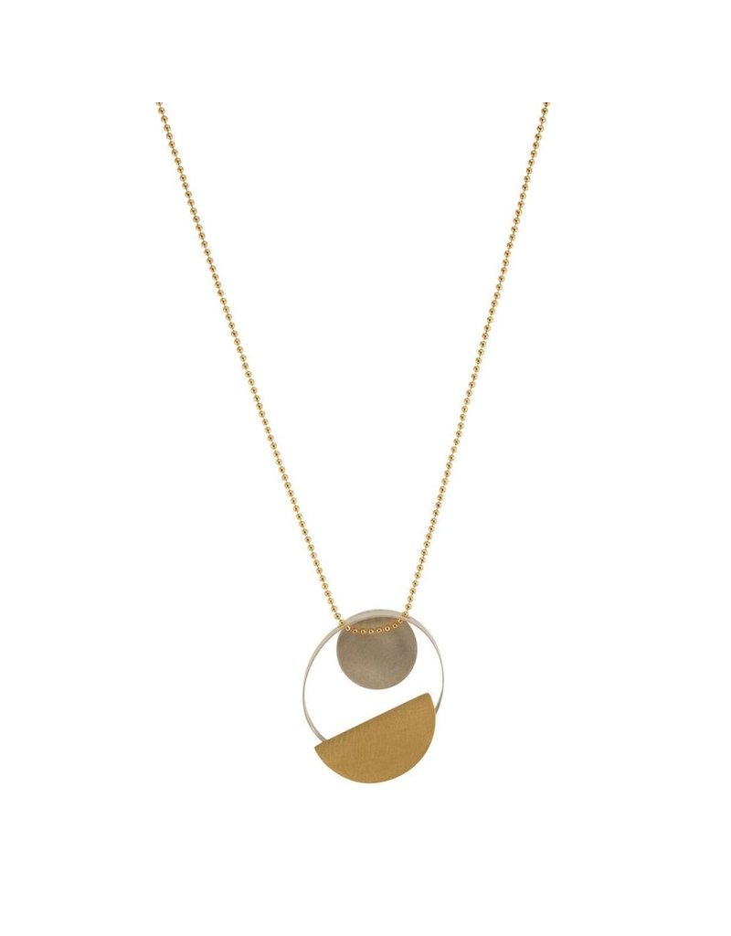 Aines Small disk half circle pendant short N