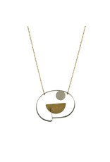 Aines Small disk half circle pendant long N