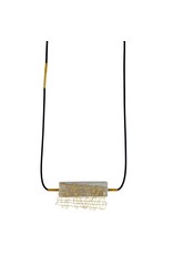 Marija Bajovska Concrete rectangle exposed wire brass tube long N