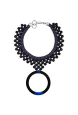 Christina Brampti Crochet ball hollow pendant N, Blackblue