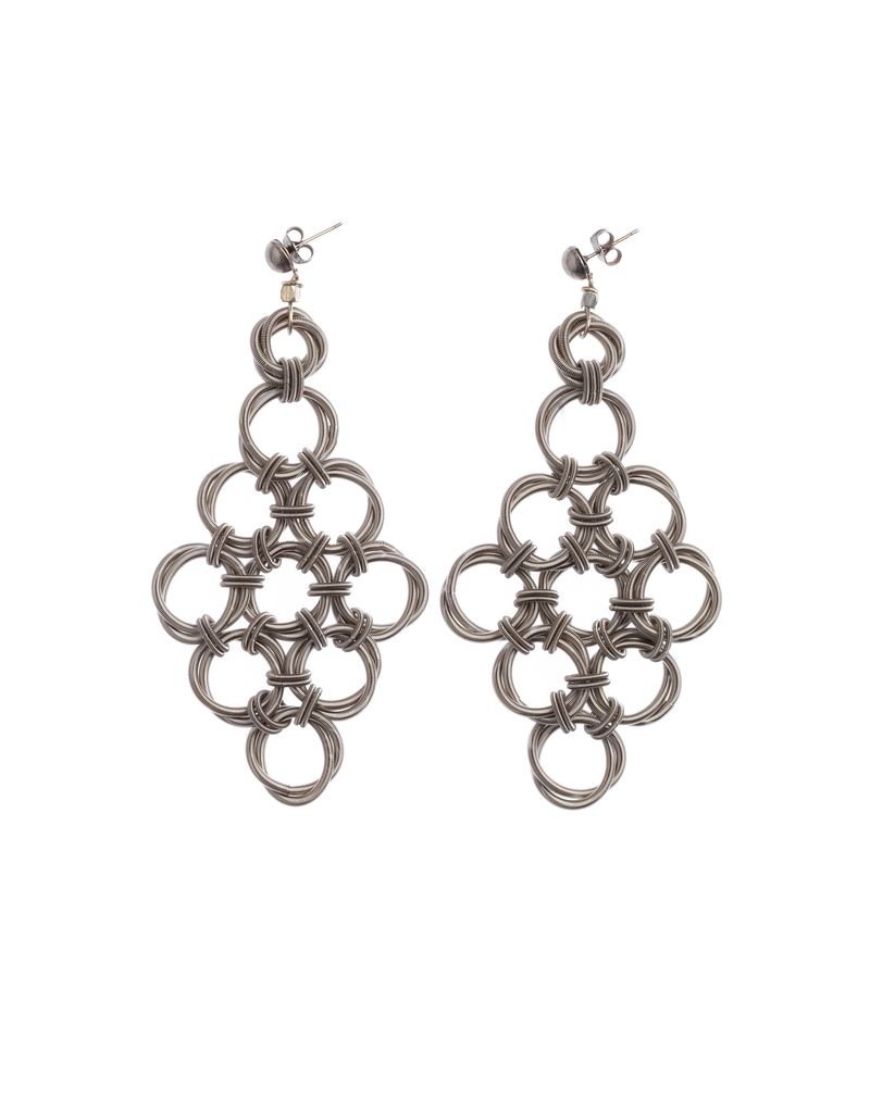 Monica Trevisi Steel rings diamond E