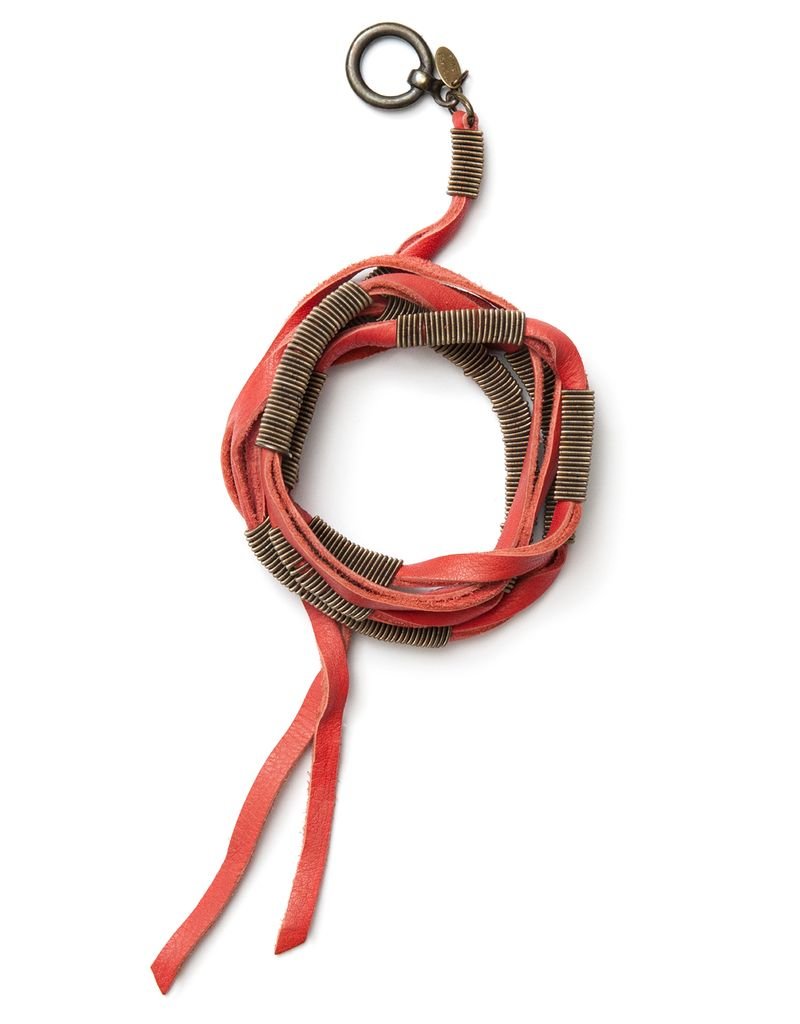 Monica Trevisi Leather steel ring B