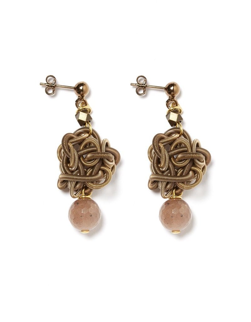 Monica Trevisi Semiprecious stone drop steel ring E