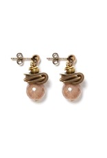 Monica Trevisi Semiprecious stone drop steel E