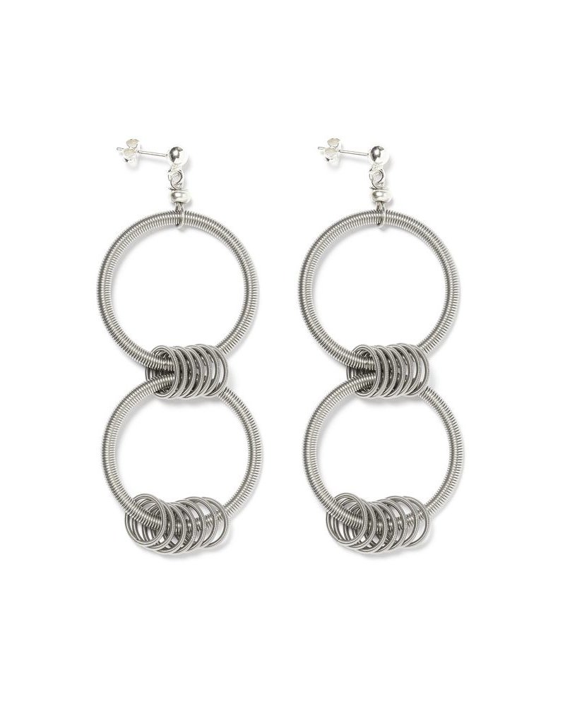 Monica Trevisi Double loop steel ring E