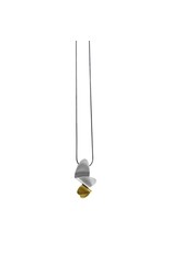Aines Two overlapping oxi brass pendant N