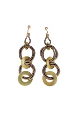 Monica Trevisi Steel earring brass circle E