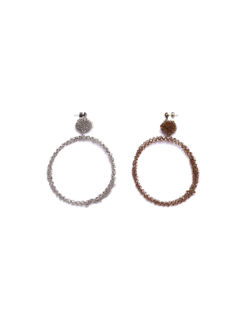 Monica Trevisi BACHIO01B Large hoop steel E