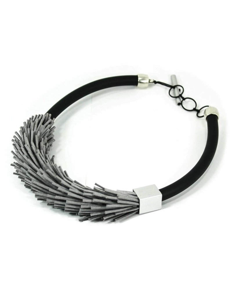 Christina Brampti Leather pieces aluminium square rubber N