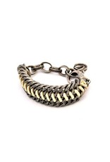 PALOMA large old silver cream leather B