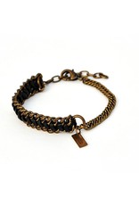 PALOMA small old gold black leather B
