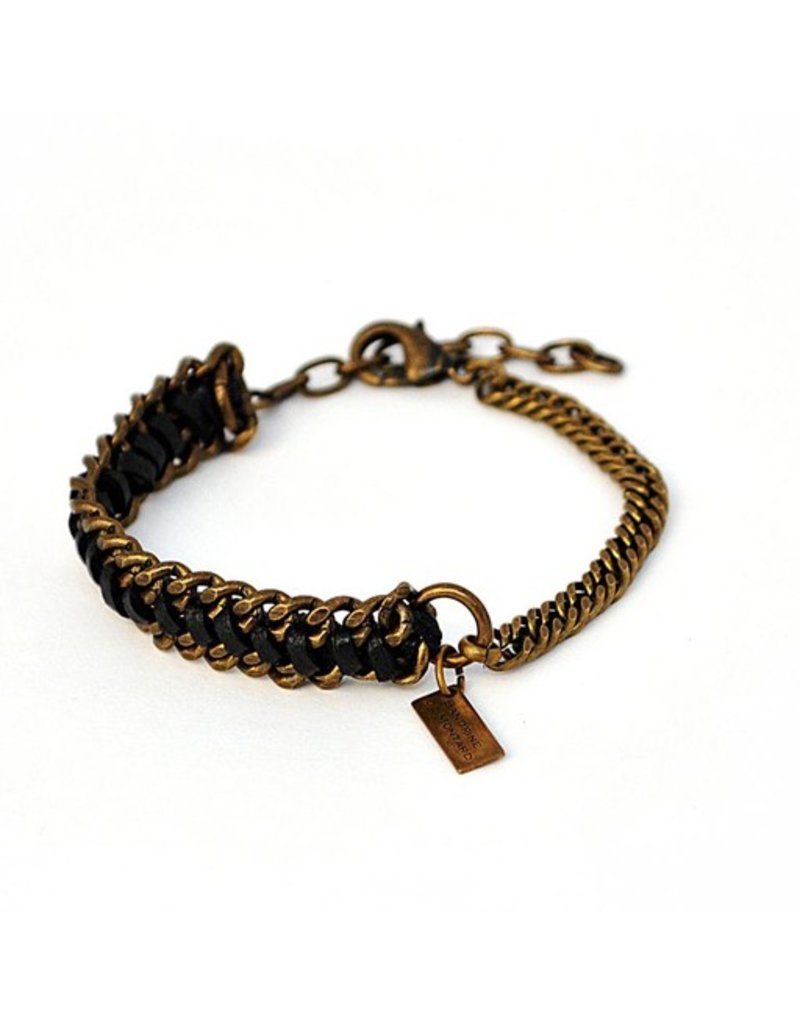 PALOMA small old gold black leather B