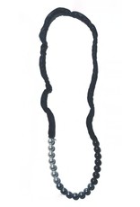 ROSE long leather three colour glass bead N