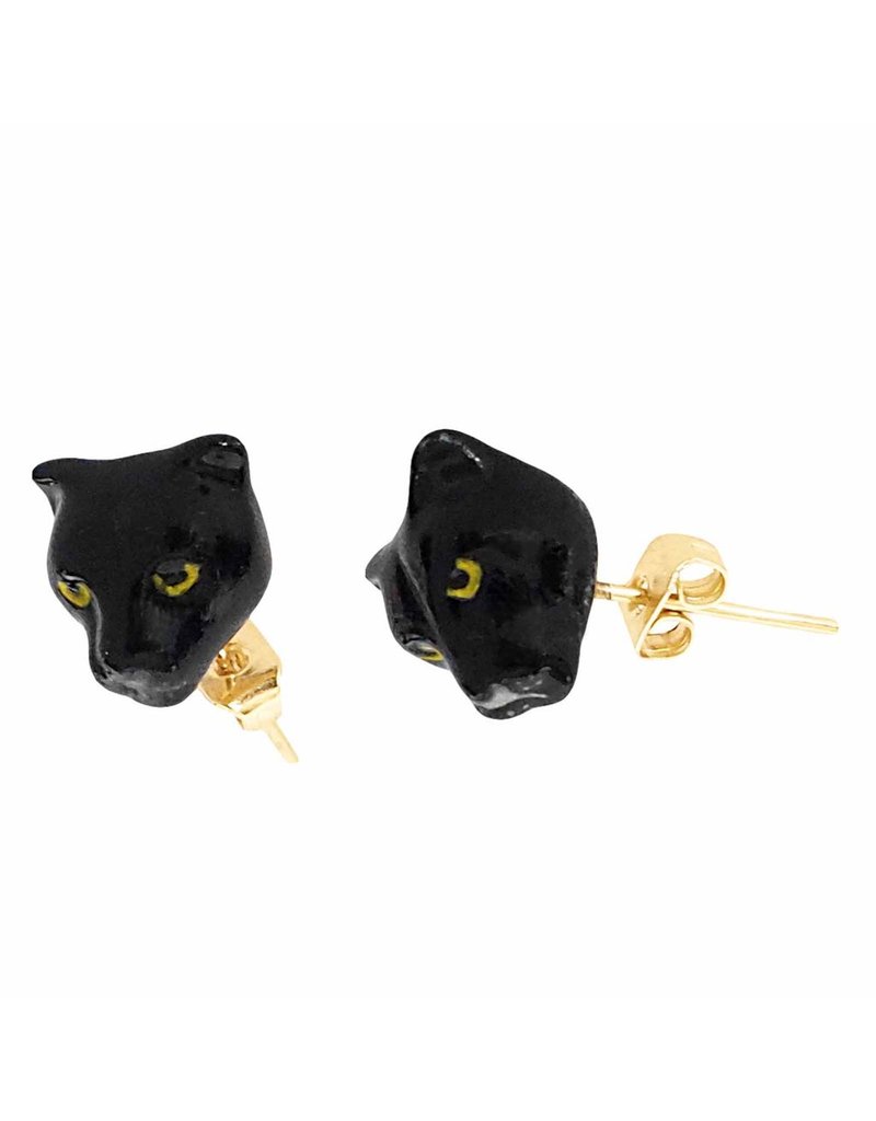 Nach Mini black panther head stud E