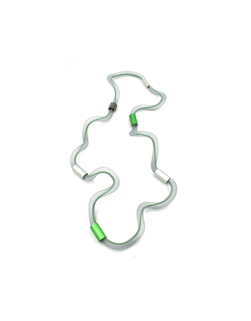 Christina Brampti Serpentine mesh and alluminium tube N