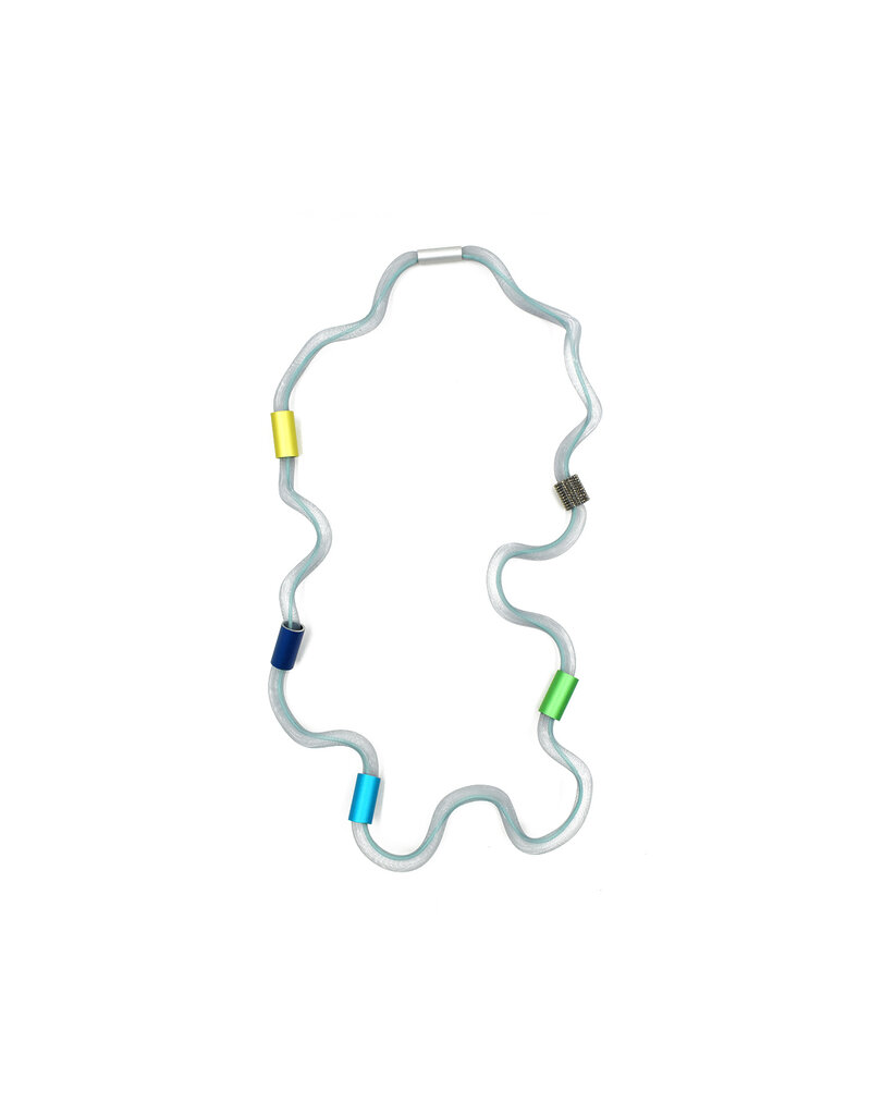 Christina Brampti Serpentine mesh and alluminium tube N