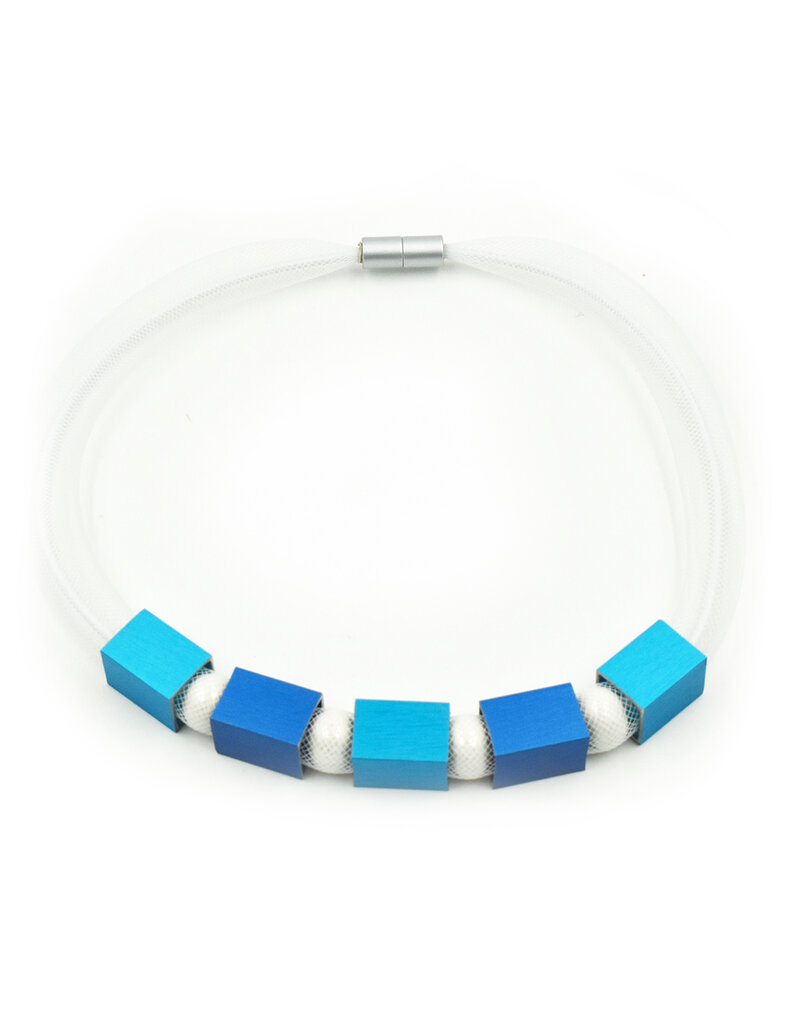 Christina Brampti Mesh cube encased bead N