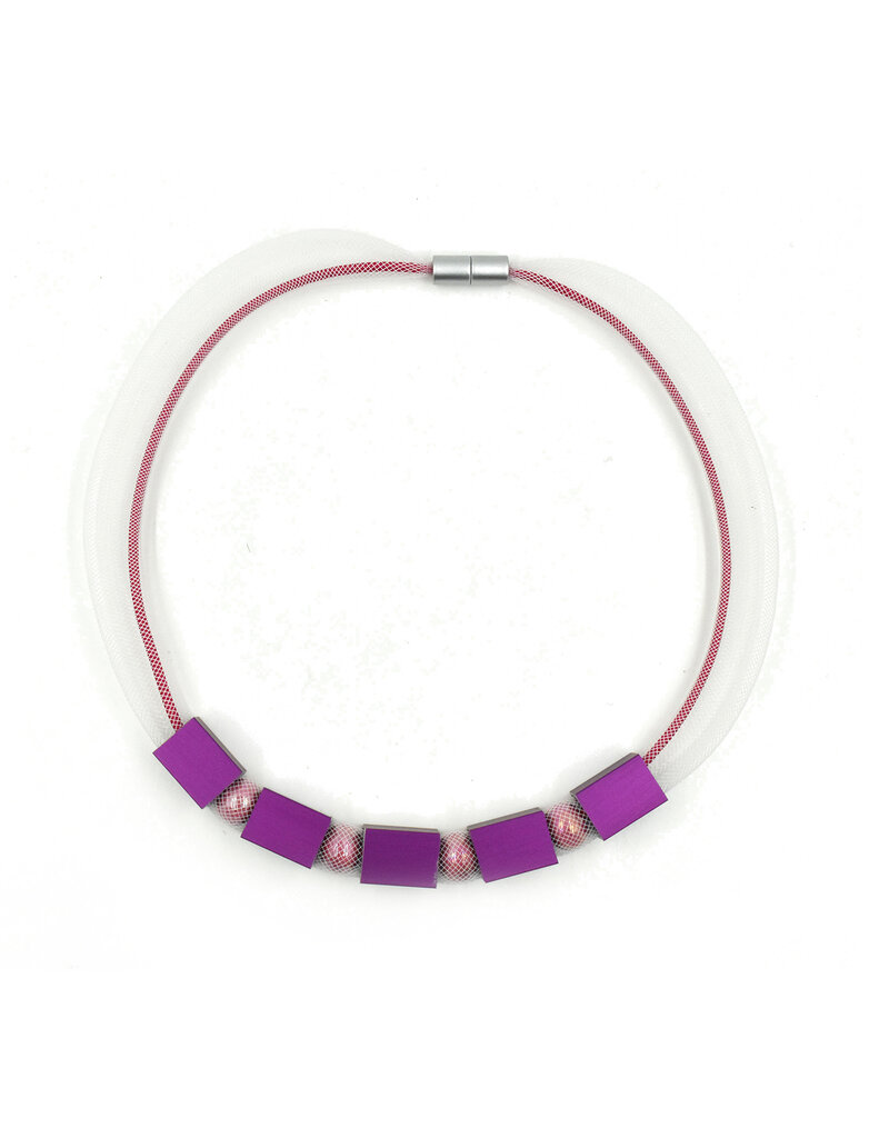 Christina Brampti Mesh cube encased bead N