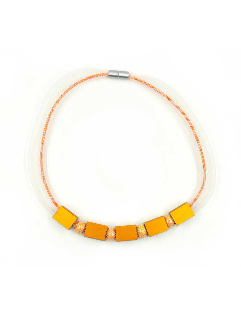 Christina Brampti Mesh cube encased bead N