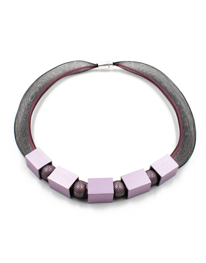 Christina Brampti Mesh cube encased bead N