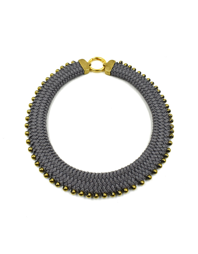 Christina Brampti Bead edge collar choker N