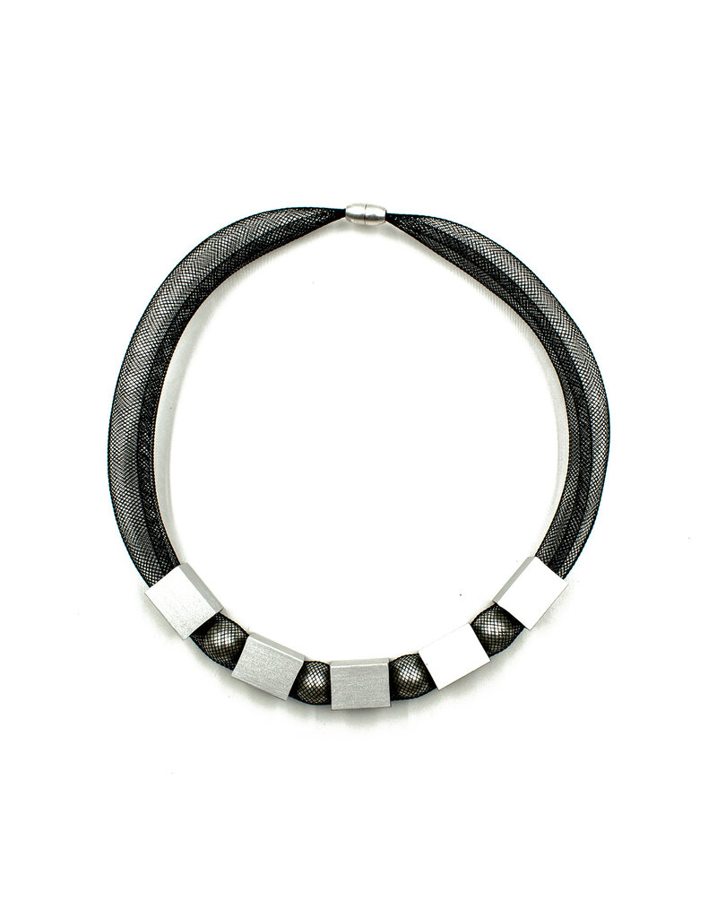 Christina Brampti Mesh cube encased bead N