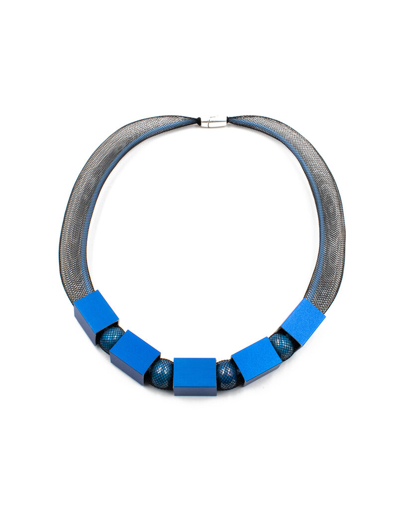 Christina Brampti Mesh cube encased bead N