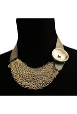 BOTON button brass old silver N