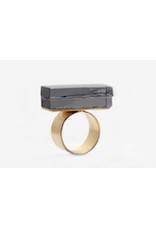 RosaMendez NYORK brass rectangle 2 stack R
