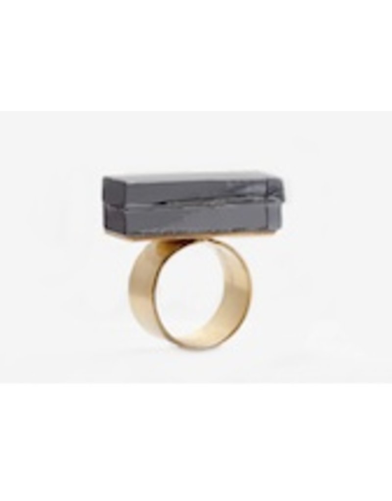 RosaMendez NYORK brass rectangle 2 stack R