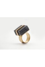 RosaMendez NYORK brass wrap square glass R