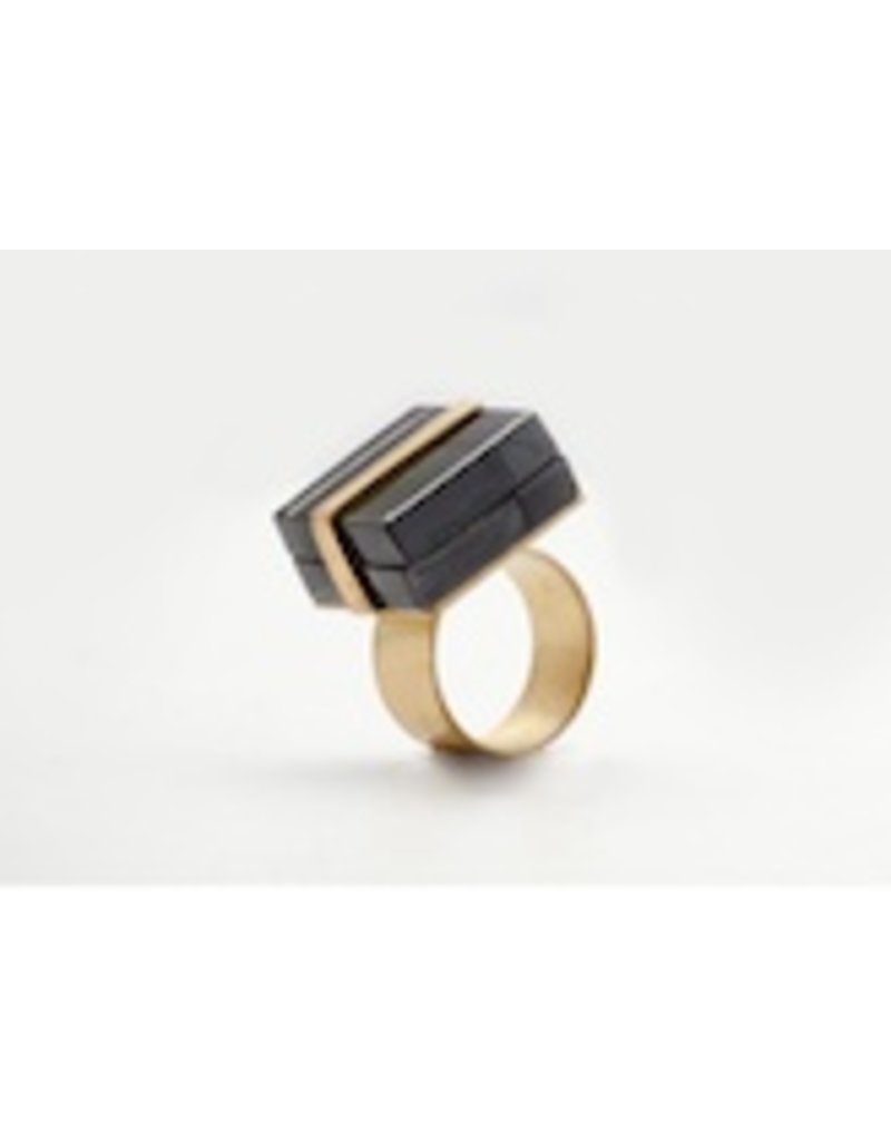 RosaMendez NYORK brass wrap square glass R