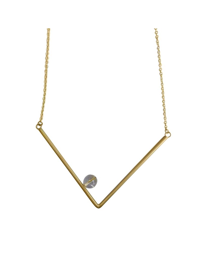 RosaMendez TUBULAR brass V chain glass ball N