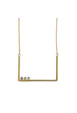 RosaMendez TUBULAR brass rectangle glass ball N