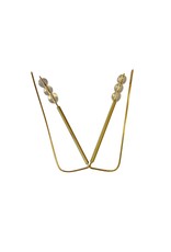 RosaMendez TUBULAR brass 3 glass ball long E