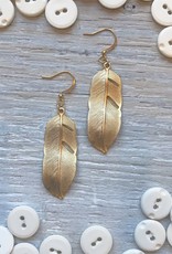 Accessories Womens Large Feather Earrings