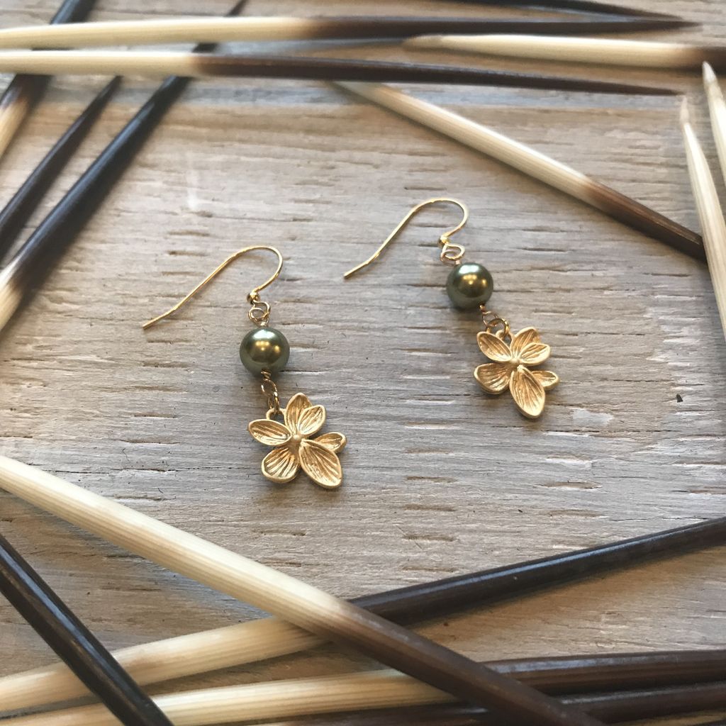 Earrings Viola Drop Flower Earrings