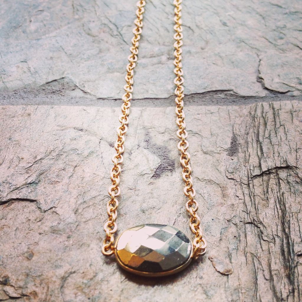 Necklaces Polished Pyrite Necklace