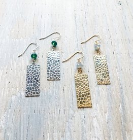 Earrings Salt Flats Rectangular Textured Earrings