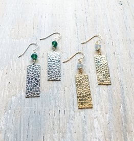 Earrings Salt Flats Rectangular Textured Earrings