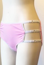 Underwear Bottoms Pink and White Mid Rise Cage Panties
