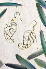 Earrings Jesa Curled Leaf Earrings