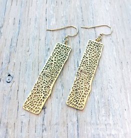 Earrings Organic Speckled Filagree Earrings