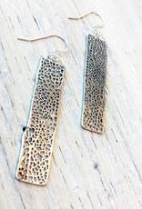 Earrings Organic Speckled Filagree Earrings