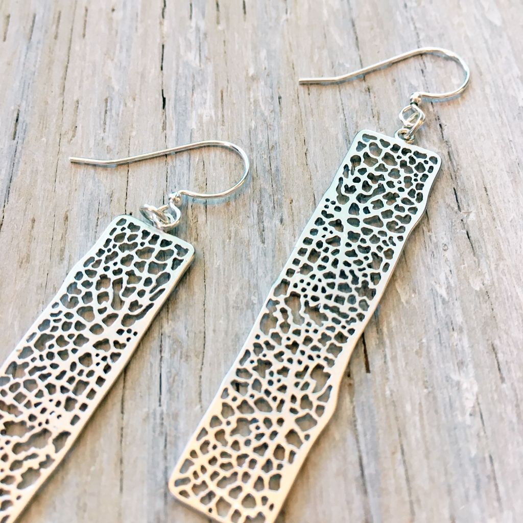 Earrings Organic Speckled Filagree Earrings