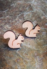 Earrings Curious Little Wood Cut Studs