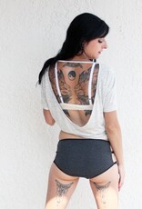 Underwear Bottoms Heather Grey and Black Mid Rise Cage Panties