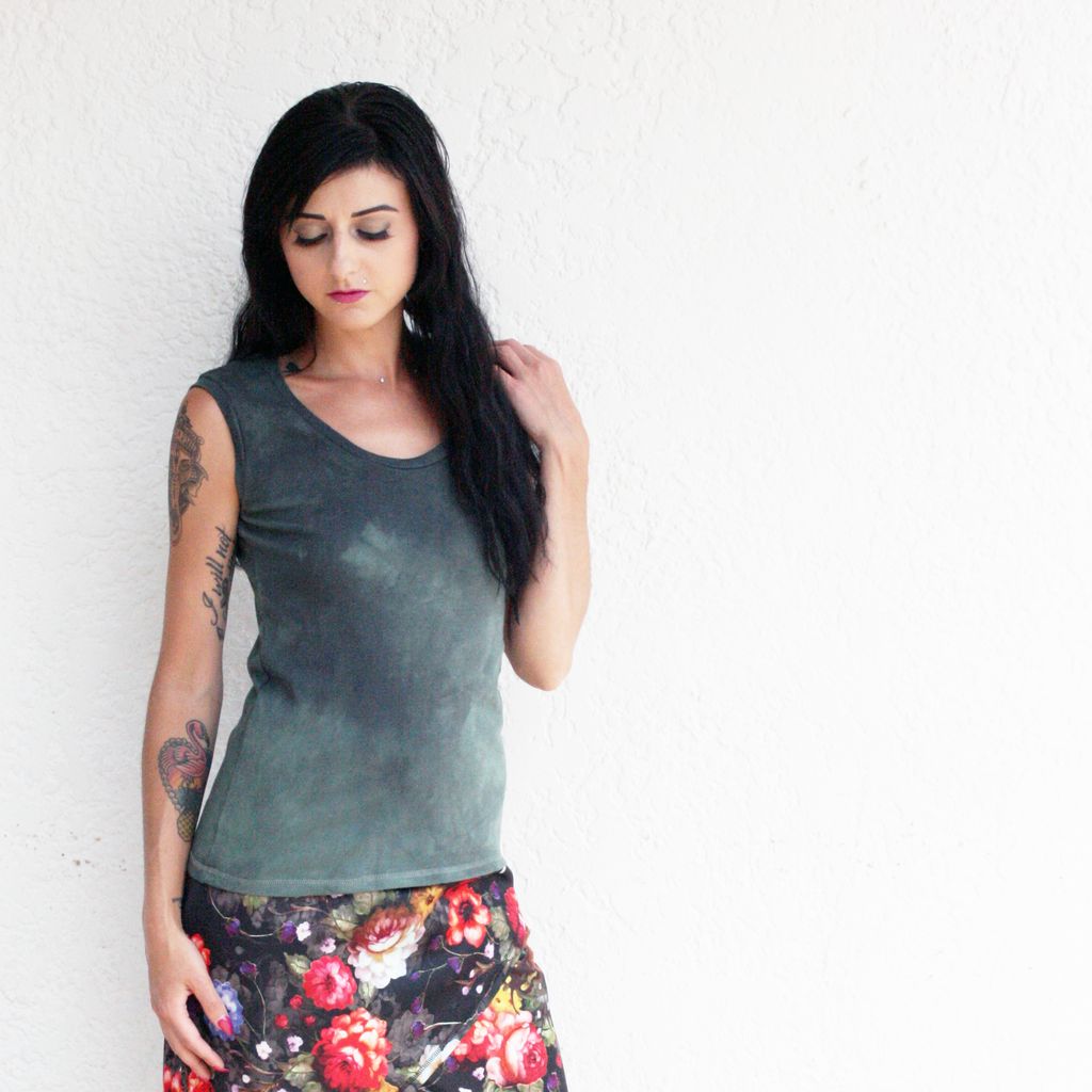 Tops Devi Hand Dyed Bamboo Blend Tank
