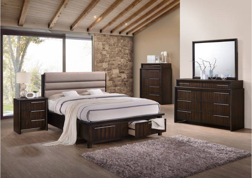 B1602 Queen Bedroom Set Espresso Furniture Deco Depot B1602 Queen Bedroom Set Espresso