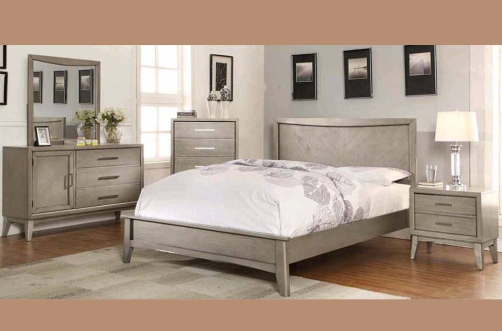 Sasha King Size Bed Distressed Grey Furniture Deco Depot Sasha King Size Bed Distressed Grey